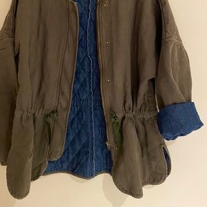 Designer Dance & Marvel Olive MEDIUM Quilted Jacket NEW